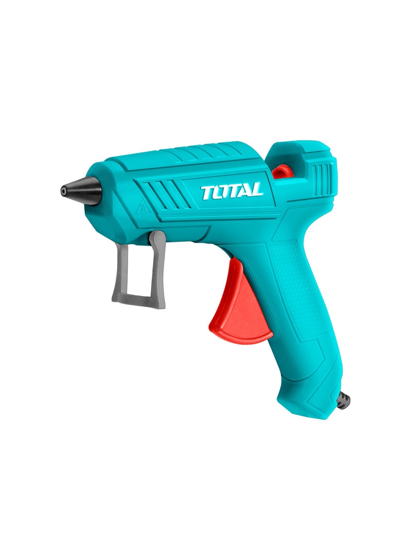 TOTAL Hot Melt Glue Gun, 20W/100W, 220-240V, 15-22g/min Gluing Capacity, 11.2mm Glue Stick Diameter, Includes 2 Glue Sticks - Image 1